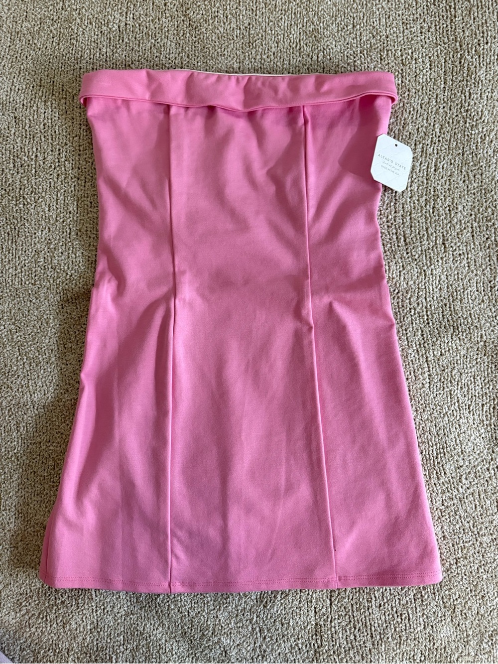 Altar'd State Strapless Pink Mini Dress